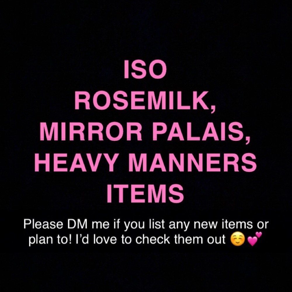 ISO ROSEMILK, MIRROR PALAIS, AND HEAVY MANNERS